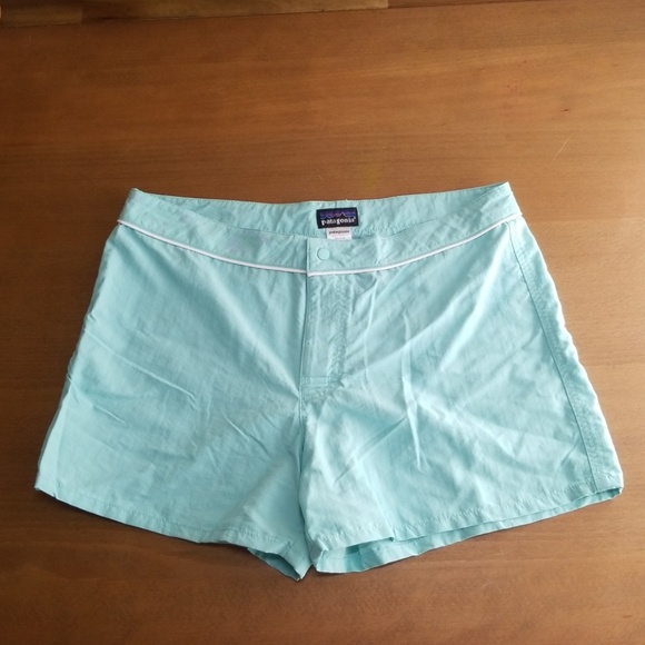 Patagonia Shorts Light Bluemint Nylon Size 10 Poshmark